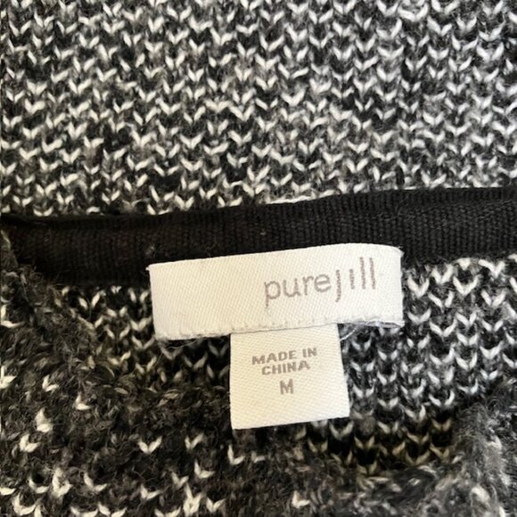 Purejill by J. Jill charcoal grey ombre mock turtleneck tunic sweater M - Picture 3 of 7